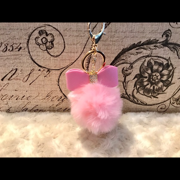 NEW Pom Pom Handbag Charm/Keychain - Picture 2 of 3